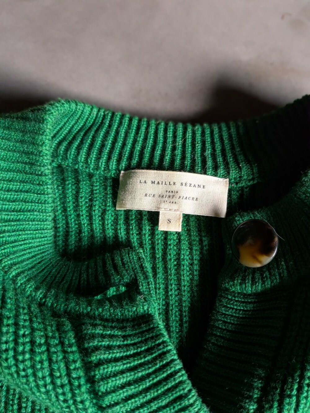 Sézane Madeline Cardigan | Green - Picture 8 of 16